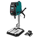 VONROC Standbohrmaschine 900W – Tischbohrmaschine – Ständerbohrmaschine - Digitales Bedienfeld mit LCD – Holz 40mm/Stahl 13mm – Kreuzlinienlaser und LED-Licht – Inkl. Zubehör