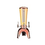 SERUMY Biertower/Bierspender 3-Liter-Bierzapfanlage mit Wasserhahn, kommerzielles beleuchtetes Bierfass, Bierturm mit abnehmbaren Eiszapfen for Zuhause, Restaurant, Hotel Bierturm (Color : Rose Red)