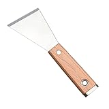 UKCOCO 1Stk Abgewinkeltes Spachtel schaber spatel scheuerlappen Stainless steel scraper rostschutz Trowel tool glass scraper malen Backgeschirr Lieferungen Werkzeug einstellen Massivholz