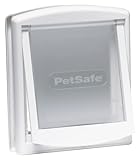 PetSafe - Originale Staywell Katzen und Hundeklappe, 2 Eingänge - EIN und Ausgang - Tür für Haustiere. Robustes, starres Verschlusspanel (separat erhältlich) - Weiß, (S)