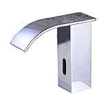 Gangang Automatischer Sensor Berührungsloser Wasserhahn Square Body Waschbecken Automatik Bad Wasserhahn Touchless Infrarot Wasserfall Waschtischarmatur