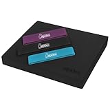 ALPIDEX Balance Pad 40x34x5 cm Balancekissen Schwarz inkl. 3 Fitnessbänder Stabilität Koordination Verbessertes Gleichgewicht Kissen Rutschfest Wackelkissen Balancegerät Gleichgewichtstrainer