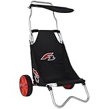 F2 Transportwagen Beach Buggy Deluxe Schwarz SUP Wagen Sitz Windsurf Transport Strandwagen