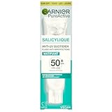 Garnier Pure Active BHA + Niacinamid Daily Fluid mit SPF 50+ gegen Verunreinigungen - leichte, matte Formel - 40ml