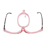 Kosmetikbrille, Zusammenklappbares, Bequemes Nasenpolster, Sturzsichere Augen-Make-up-Brille, Starkes Scharnier für Frauen für Make-up (+2.50)