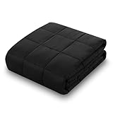 Vonia Gewichtsdecke 7 kg – 150 x 200 cm schwere Decke aus Baumwolle – Schwarz – beruhigende Therapiedecke für besseren Schlaf & Entspannung