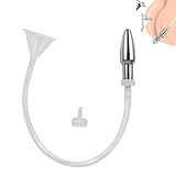 GeRRiT Analplug Edelstahl Analdusche mit Duschschlauch & Trichter Einlauf Metall Buttplug Anfänger Vaginaldusche Intimdusche Irrigator Darmspülung Analspielzeuge für Männer Frauen