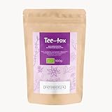 Dr. Elisabeth Tee-tox | Bio Bitter Kräuter-Tee mit Mate, Schafgarbe, Ingwer, Mariendistel, Brennnessel | Leber | ca. 50 Tassen | Tee Lose 100g