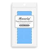 Manria Tape Extensions Kleber, Tapes Klebestreifen Extensions Professionell Salon Ersatztapes Klebestreifen Wasserdicht Ersatz Tapes für Tape Extensions Echthaar 4 * 0.8cm 60 Stück #Blau
