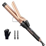 BESTOPE PRO Lockenstab 25mm, Lockenstab Große Locken Antistatischer Tourmalin-Keramik-Welleneisen LCD-Anzeige 120°C-230°C Schnelles Aufheizen Lockenstäbe für Natürliche, Lockere Locken