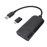 Bewinner USB 3.0 Bis HDMI -Adapter für Mehrere Anzeigen, 2K USB zu HDMI -Dispaly -Konverter mit Steckbarem Audioausgangsmikrofoneingang