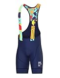 INBIKE Bib Shorts Herren Rennrad Hose Fahrradhose Kurz Gepolstert Radlerhose mit Träger Radsport-trägerhosen Trägerhose Fahrrad Sitzpolster Sommer Marineblau L