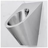LJTHUU An der Wand montiertes Herren-Urinal-Badezimmer-WC, kommerzielles Urinal mit hoher Effizienz zum Spülen, automatisches Sensor-Urinal-WC aus Edelstahl für Männer U