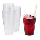 Silverkitchen 30x Cocktail Becher 0,3 L transparent aus PP 6-eckig Made In Germany Hartplastik Trinkbecher bruchsichere Cocktailbecher mehrweg (Single)