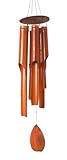 WORU Bambus-Windspiel 30 cm, Klangspiel, Garten-Dekoration, Windspiel für draußen, den Balkon und den Garten