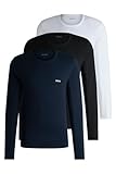 BOSS Herren Lsshirtrn 3p Classic UNDERW_Longsleeve, 990 Open Miscellaneous, L EU