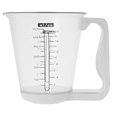 Mipcase Digitaler Messbecher mit Lcd Anzeige Multifunktionale Küchenwaage mit Temperaturmessung Kompakt Weiß Elektronisches Küchenmessgerät für Präzise Gewichtsmessung