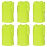 AUYAO Fussballtraining Leibchen Fubball Kinder 6 Set Mesh Trimmage Trainingsleibchen Fußball Trainingsweste Sport Markierungshemd Damen Westen fürs Fussball Volleyball Basketball Teamtraining M (Grün)