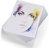 Aquarellpapier, Großpackung, 12,7 x 17,8 cm, 160 Blatt (180 g/m²), Künstlerpapier, Aquarellfarben, gemischte Medien, Zeichnen und Kunstjournaling