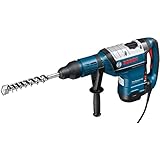 Bosch Professional Bohrhammer GBH 8-45 DV (Leistung 1.500 Watt, Bohr-Ø in Beton mit Hammerbohrern: 12-45mm, Schlagenergie max.: 12,5 J, SDS-max., inkl. Fetttube, Zusatzhandgriff, Handwerkoffer)