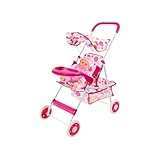 Kinderwagen Für Puppen - Puppenwagen Spielzeug-Set - Leichter Puppenbuggy Mit Staufach Für Rollenspiele Kinder & Mädchen