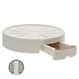 Mikikit Blumentopfuntersetzer mit Rädern Runder Pflanzenroller aus Kunststoff mit Abtropfschale Wetterfester Rollbarer Blumentopfständer für Zimmerpflanzen und Garten