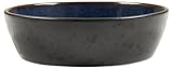 BITZ Suppenschale, Suppenschüssel aus Steingut, 18 cm im Durchmesser, schwarz/dunkelblau