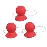 BESTOYARD 3pcs Clownsnasen Zirkus Nase für Clown Kostüm Cosplay Requisiten (Rot)