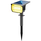 LOTMOS Solarstrahler für Außen 72LED, 3 Modi IP67 Wasserdicht Solar Gartenleuchten, 3000K Kann der Wand Montiert Werden Garten Solarleuchten für Terrassen, Zäune, Wege, Einfahrten, Veranden