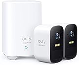 eufy Security eufyCam 2C 2+1, kabellose Überwachungskamera, HD 1080p, IP67 wetterfest, Nachtsicht, Kompatibel mit HomeKit, Doppel-Kamera-Set, gebührenfreie Nutzung(Generalüberholt)