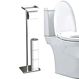 Toilettenpapierhalter, stehend, 4 Rollen, Edelstahl, Aufbewahrung, hygienisch, für Haus, Wohnzimmer, Schlafzimmer, Badezimmer, Wohnung, Schule, Hotel, öffentliche