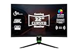 Aryond A32 V2 Gaming Curved Monitor, 32 Zoll 180Hz Curved QHD (2560x1440) Display 1ms Reaktionszeit, HDR 10-Verhältnis FreeSync und G-Sync 122% SRGB, PC Bildschirm, HDMI Anschluss