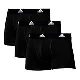 Adidas Boxershorts Herren (3er Pack) Unterhosen (Gr. S - 3XL) - bequeme Unterhosen, Schwarz 1, L