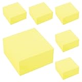 D.RECT Haftnotizen Gelb – 6x Sticky Notes Würfel à 400 Blatt – 76 x 76 mm – 2400 Haftnotizzettel – Super Sticky Selbstklebend – Für Büro, Schule & Zuhause