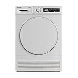 Telefunken T-K8-10-W-V2 Trockner, 8kg Kondenstrockner mit 15 Programmen, Knitterschutz & Trommelreversierung, weiß