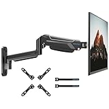 BONTEC Monitor Wandhalterung 13-42 Zoll Bildschirm bis 9 kg, VESA 200x200, Neigbar Schwenkbar Drehbar, Höhenverstellbar Monitor Wall Mount