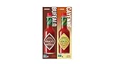 TABASCO® Duo-pack: Buffalo Sauce und Garlic Sauce - 2 Glasflaschen scharfe Chili-Sauce (2 * 148ml) 100% natürlich - enthalt keine künstlichen Farb-, Geschmacks- oder Konservierungsstoffe