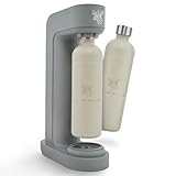 Luckymoose Infinity Wassersprudler mit 2x 1,25L Edelstahlflaschen - Spart bis zu 25% CO2 dank Stopp-Automatik - Flaschen spülmaschinenfest & ohne Ablaufdatum, Sprudelwasser Maschine