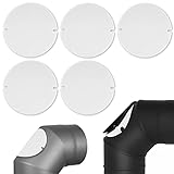 COEKI 5 Stücke Dichtung für Ofenrohrklappen Ofenrohr-Klappen Flachdichtung Hitzebeständig bis 1200°C, Rohrdichtung zum Zuschneiden, für Rohre mit Ø 155-200 mm