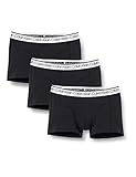 Calvin Klein Herren 3er-Pack Boxershorts Trunk 3 PK mit Stretch, Black W/ White Wb, L [Amazon Exclusive]