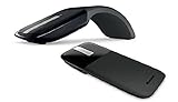 Microsoft Arc Touch Mouse - Mäuse (USB, Batterien, BlueTrack, Ambidextrös, Alkali, Schwarz, Silber)