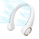 Nackenventilator, per USB wiederaufladbarer persönlicher Ventilator, 3 einstellbare Geschwindigkeiten, großer Luftauslass, starker Wind, einstellbar, 360°-Kühlung, superleise, Design ohne Flügel