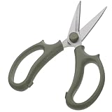 SEWACC Edelstahl Blumenschere mit Spitzem Kopf Rostfreie Gartenschere für Zweige Rutschfester Griff Tragbare Pflanzenschere für Gartenarbeit und Obstbäume