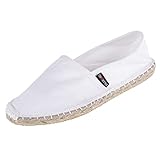 Japanwelt Espadrilles Unicolor Canvas Weiß Damen und Herren...