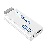 REDLUX Wii zu HDMI Konverter, Wii zu HDMI Audio Video Konverter 720p / 1080p mit 3,5 mm Audiokabel, kompatibel mit Wii, Wii U, HDTV, unterstützt alle Wii-Display-Modi.