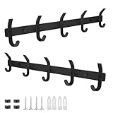2 Stück Garderobenhaken, Kleiderhaken Wand Edelstahl mit 5...