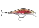 Rapala - Angelköder Shadow Rap Solid Shad - Angelzubehör Kunststoffkörper - Süßwasser-Spinnköder - Sinkend - Lauftiefe: 0,9-1,2m - Größe: 5cm / 5,5g - Hergestellt in Estland - Live Rainbow Trout