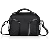 Wasserdichte Anti-Schock-Kamera-Reisetasche – Schultertasche, Umhängetasche, mittelgroß, weich gepolstert, für Damen und Herren, kompatibel mit Nikon Canon Sony Pentax Olympus Panasonic DSLR SLR