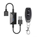 Remote Control Schalter für 3.6V bis 24V Geräte USB Kompatibel Funkbetrieb bis 50m Für LED Lampen Ventilatoren Flexible Lernfunktion 5 Modi Kompaktes Design 22g 2A Schwarz Für Zuhause Büro(A)
