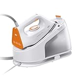 Braun CareStyle 1 Pro IS 1511 WH, Dampfbügelstation - Dampfbügeleisen mit FreeGlide 3D-Technologie, Vertikaldampf, Anti-Tropf-Funktion, 1,7 l Wassertank, 5,5 bar, 360 g/min, 2200 W, Weiß/Orange